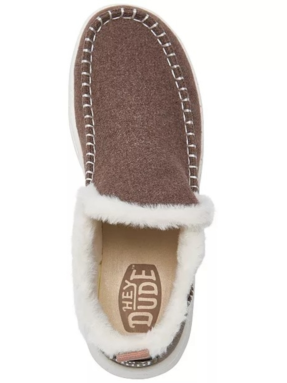 NWOT Hey Dude Denny Wool Faux Shearling Booties. Color Walnut Size 7 - Picture 2 of 11